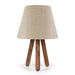 Opviq Lámpara de Mesa AYD-1260 Beige y Nogal